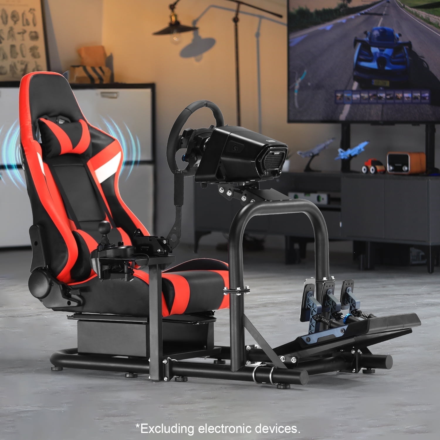 Marada 50mm Round Tube Sim Racing Cockpit Frame, Equipped with Audio ...