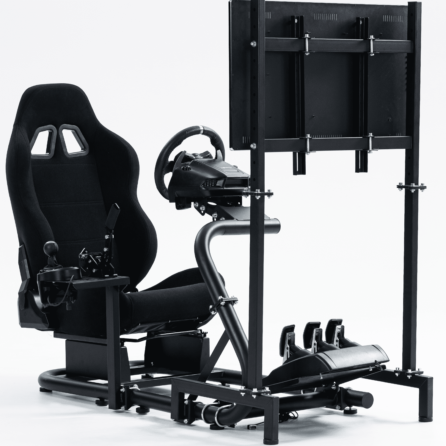 Marada Racing Sim Chair with Gaming Steering Wheel, Pedals, Shifter Rig ...