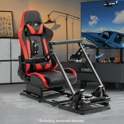 Marada Flight Racing Sim Cockpit with Game Seat Foldable Fit for HOTAS Warthog Thrustmaster Logitech