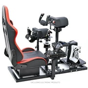 Marada Flight Racing Simulator Cockpit with Game Seat Fit for Thrustmaster HOTAS Warthog Excluding Electronics