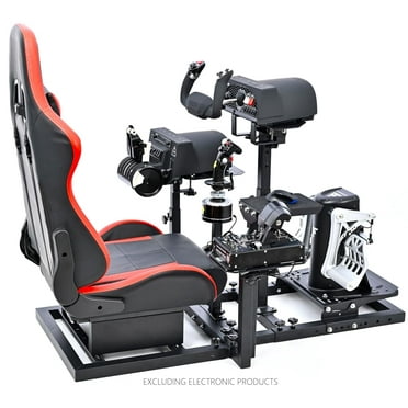 Marada Flight Racing Simulator Cockpit with Game Seat Fit for Thrustmaster HOTAS Warthog Excluding Electronics