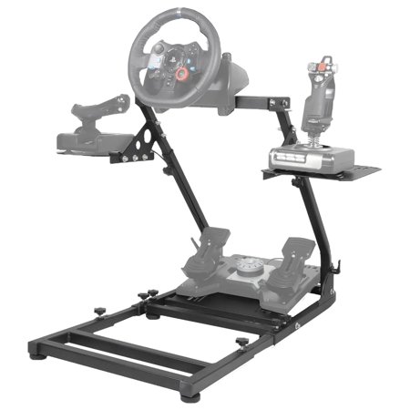 Marada Flight Sim Cockpit Wheel Stand Fit for Thrustmaster HOTAS Warthog, Logitech Foldable Wheels,Pedals,Throttle,Joystick Not Included