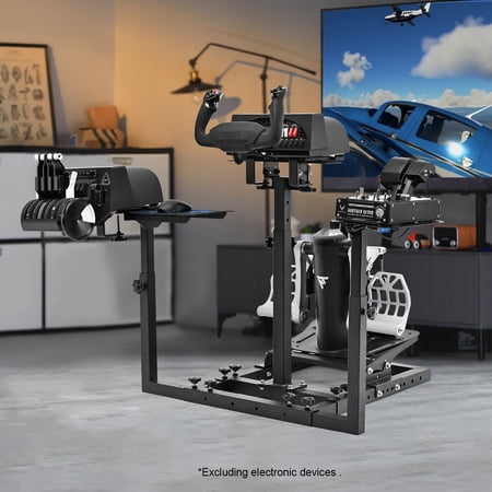 Marada Flight Simulator Cockpit Racing Wheel Stand Adjustable for Thrustmaster HOTAS Warthog