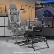 Marada Foldable Flight & Racing Simulator Pedal Mount Stand Fix Slot Fit Logitech G29 G920 G923 Fanetec, NO Seat