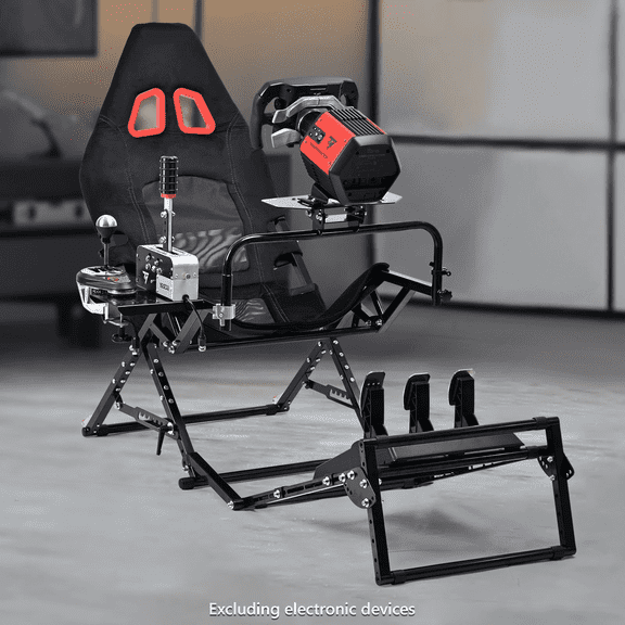 Marada Foldable Racing Simulator Cockpit Wheel Stand Fit with Logitech G29/G920/G923 Thrustmaster T248/T300 and Fanatec Direct Drive Wheels