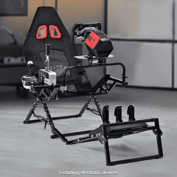 Marada Foldable Racing Simulator Cockpit Wheel Stand Fit with Logitech G29/G920/G923 Thrustmaster T248/T300 and Fanatec Direct Drive Wheels
