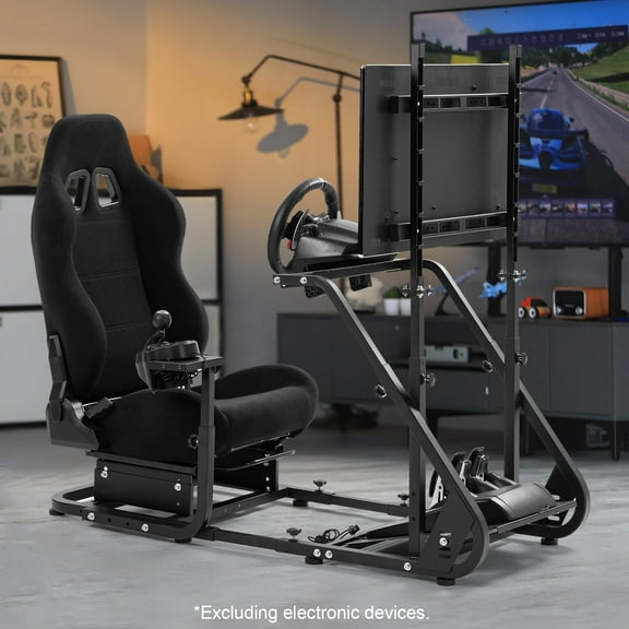 Marada G923 Racing Simulator Cockpit with Monitor Stand Game Seat Fit for Logitech G920 T500 Fanatec