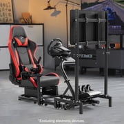 Marada Racing Cockpit with TV Stand & Red Seat for G923 G920 T500,Fanatec
