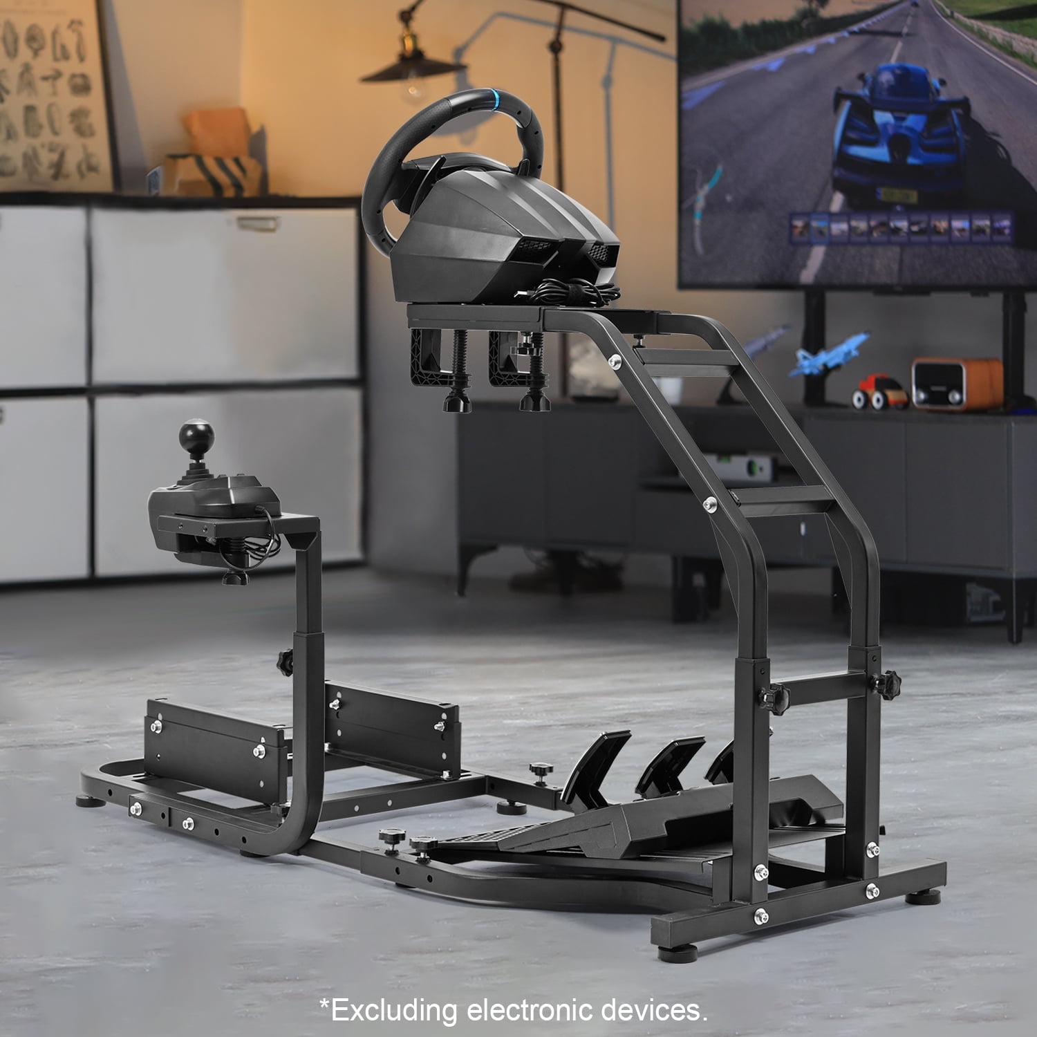 Marada Gaming Racing Simulator Cockpit with Steering, Pedals, Shifter ...