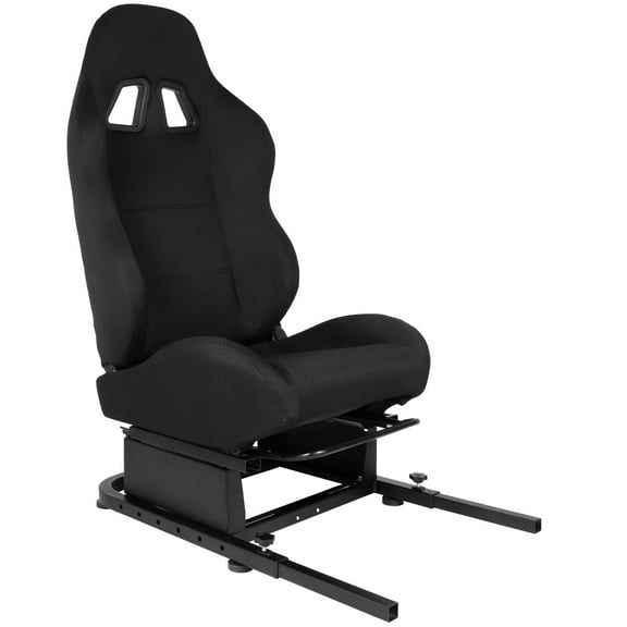 Marada Racing Simulator Cockpit Seat with Black Seat and Bolts Suitable Adjustable Portable Sim Gaming Frame Stand Real Driving & Flying Simulation Split Cockpit