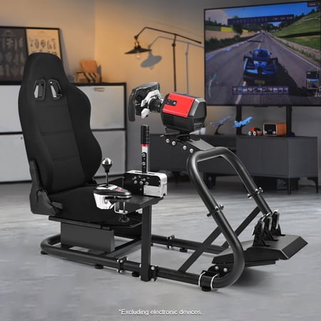 Marada Racing Simulator Cockpit Stand with Game Seat for G25 G27 G29 G920 T80 T150 T248 PC