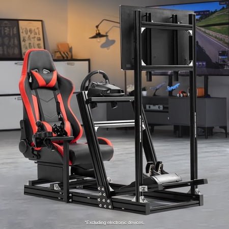 Marada Racing Simulator Cockpit for Logitech G29 G920 G923 T80 T150 T248X TX T300RS, Black