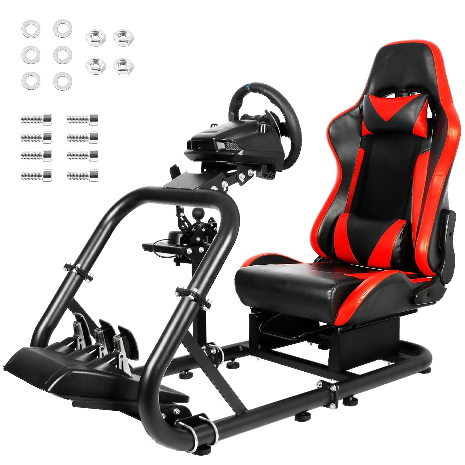 Marada Support de simulateur de course avec siège noir compatible avec  Logitech G25 G27 G29 G920