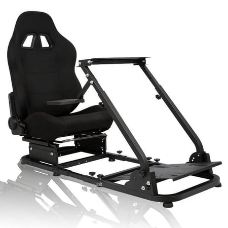 Marada Racing Simulator Cockpit with Game Seat Fit for Logitech G25 G27 G29 Racing Wheel Stand