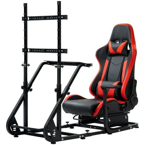 Marada Racing Simulator Cockpit with Monitor Stand, Gaming Chair Fit for G923 G920 T500 Fanatec T3PA/Tgt