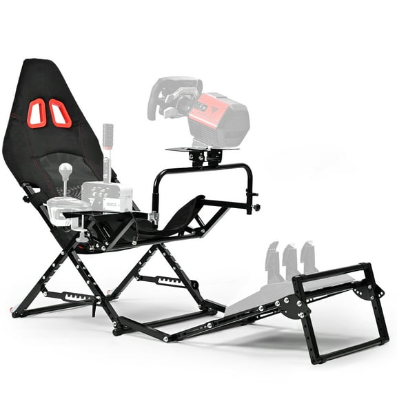 Marada Racing Simulator Foldable Cockpit Fit with Logitech G29/G920/G923, Thrustmaster T248/T300, and Fanatec Direct Drive Wheels (max 10Nm). Steering wheel and pedals sold separately.