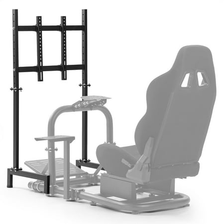Marada Racing Simulator Monitor Stand, Supports Screens from 24" to 60" for Racing Simulators, Black