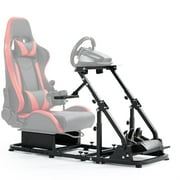 Marada Racing Cockpit with Seat Foldable Compatible with Logitech G25 G27 G29 G920 Thrustmaster T80 T150
