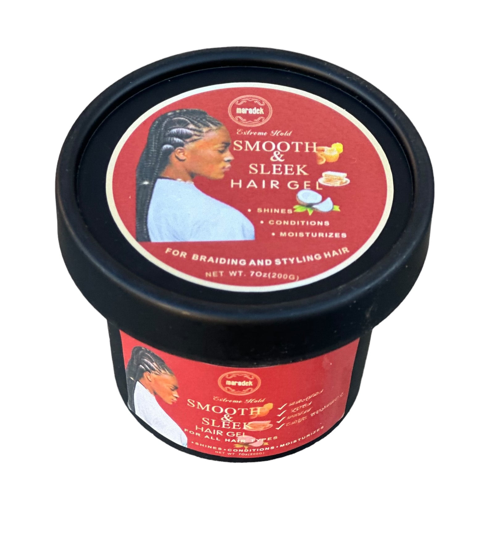 Maradek Smooth & Sleek Extreme Hold FlakeFree 7 Oz Edge Control and