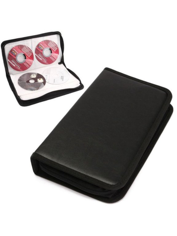 Black CD/DVD Binder Case (80 Disc Holder Storage Capacity) Duty CD Wallet