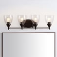 thumbnail image 1 of JONATHAN Y Marais 30" 4-Light Metal/Glass LED Vanity, Oil Rubbed Bronze, 1 of 7
