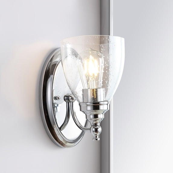 JONATHAN Y Marais 5.5" Metal/Glass LED Vanity, Chrome