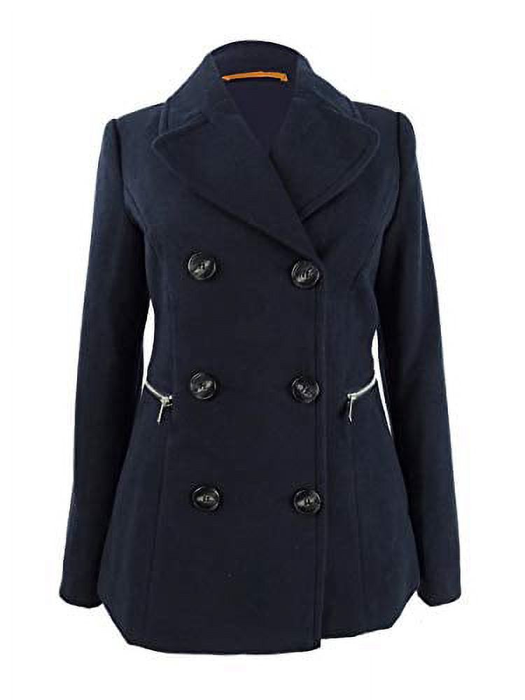 Maralyn & Me Juniors Double-Breasted Peacoat (Navy, XS) - image 1 of 2