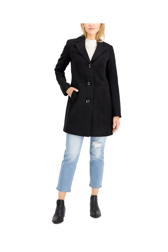 Juniors' Single-Breasted ReeferCoat Women Women's Clothing - Coats. Coat XL