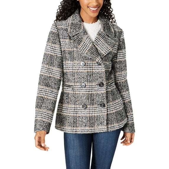 Maralyn & Me Womens Juniors Wool Blend Cold Weather Pea Coat