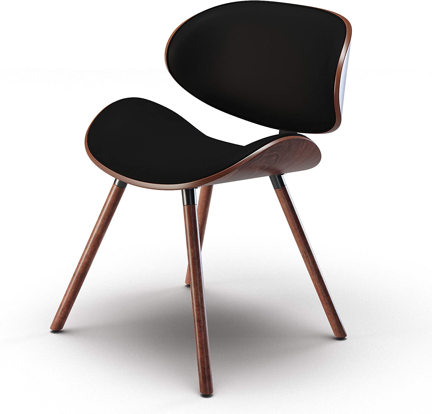 Marana 18 Inch Mid Century Modern Dining Chair in Grey Linen Look