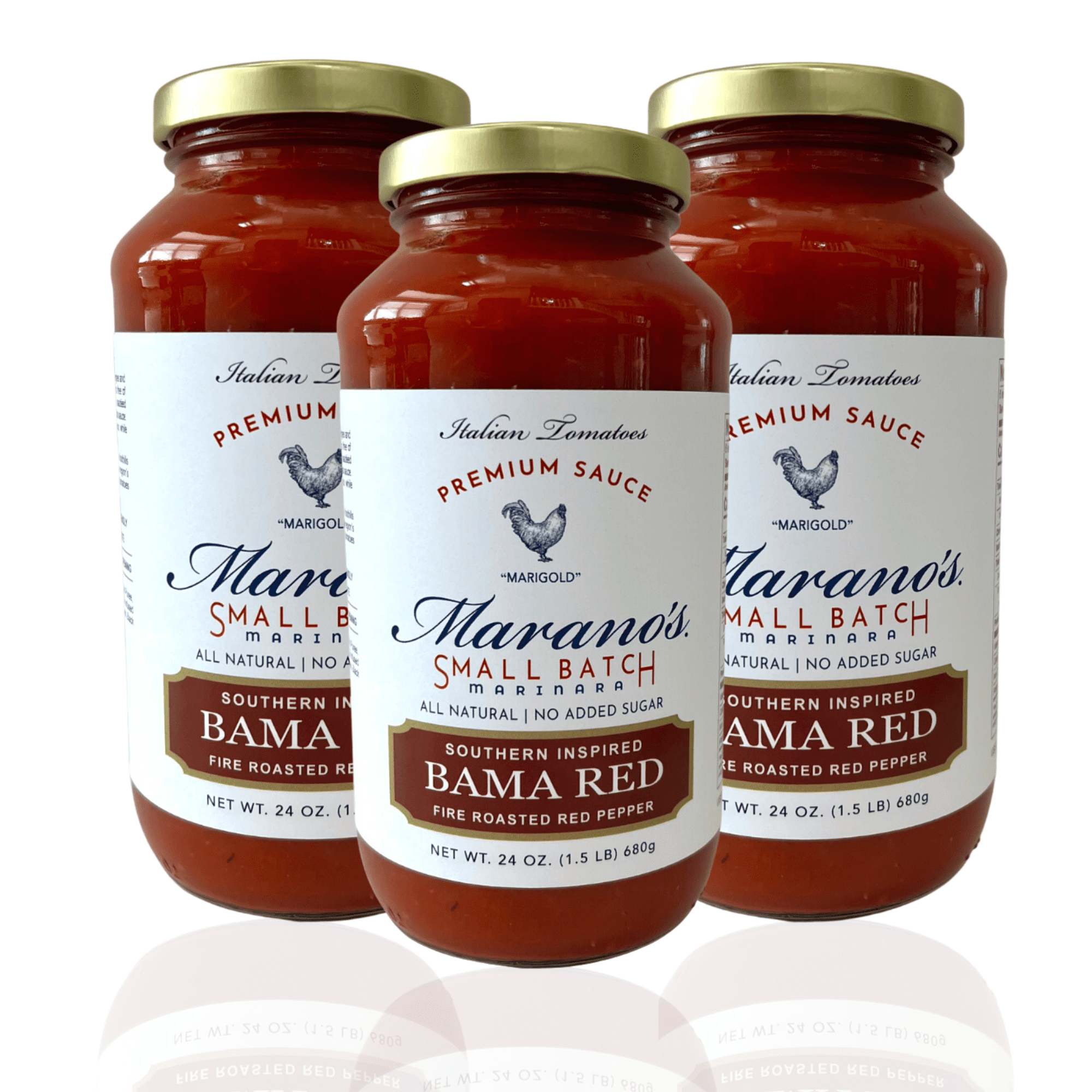 Marano's Small Batch Premium Pasta Sauce, Bama Red, 24 oz. (Pack of 3