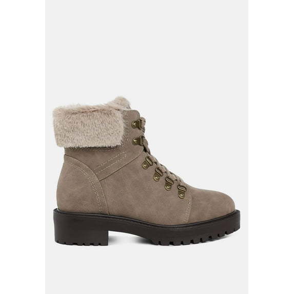 Maranta Faux Fur Collar Ankle Boots