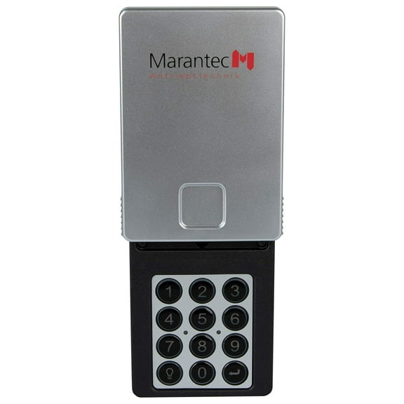 Marantec Wireless Keyless Entry System for Garage Doors - 4 Door Control, 315MHz, Weatherproof - Secure Access & Easy Installation 3.22 Wx1.54 Dx7.38 H (open) 4.56 H (closed) Silver