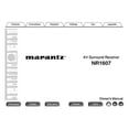 thumbnail image 1 of Instruction Manual ONLY for Marantz NR1607 Receiver Owners Instruction Manual REPRINT, 1 of 1