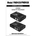 thumbnail image 1 of Instruction Manual ONLY for Marantz PMD420 Cassette Recorder Owners Manual REPRINT, 1 of 1