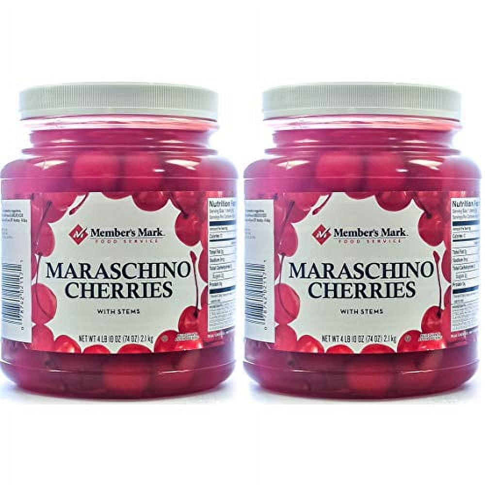 Maraschino Cherries with Stems, 74 Ounce Jar (Pack of 2, Total of 148