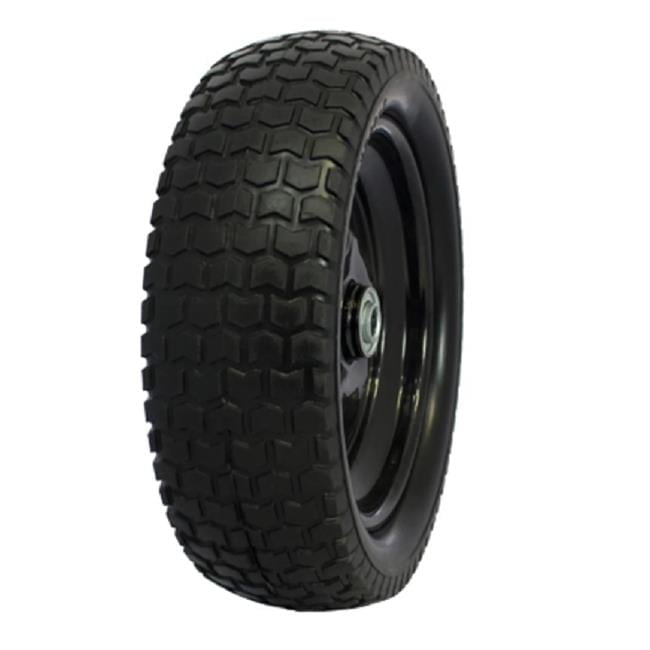 Marastar 263723 13 x 5.06 in. Flat Free Garden Cart Tire & Wheel Assembly