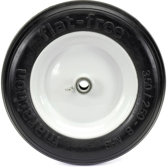 Marathon 3.50/2.50-8 Flat Free Replacement Wheelbarrow Tire on Wheel