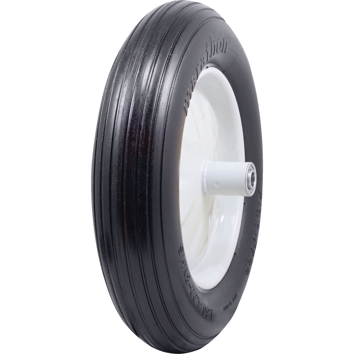 Marathon 00001 16" Ribbed Flat Free Wheelbarrow Tire