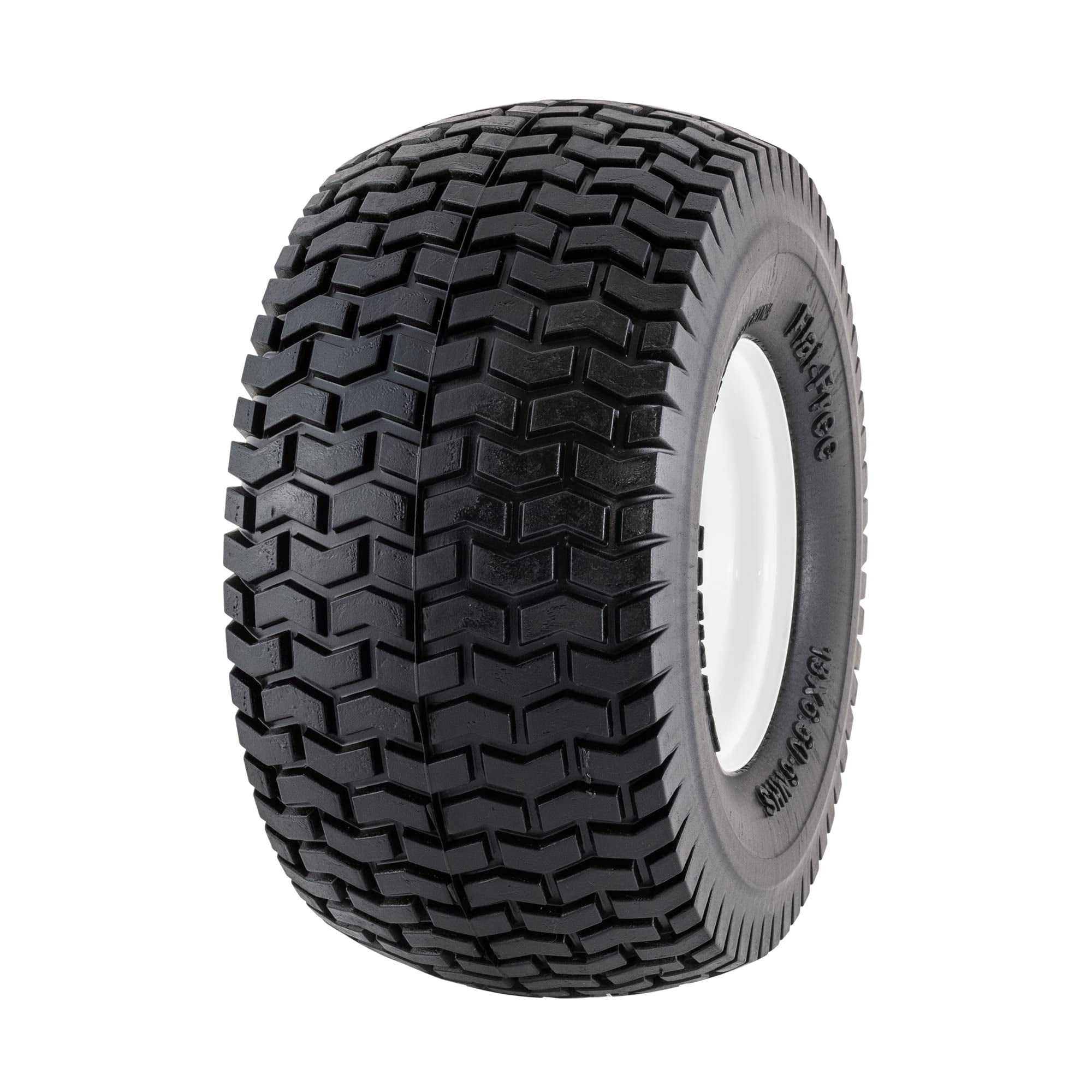 Marathon 13x6.50-6" Flat Free Lawnmower Tire on Wheel, 3" Hub, 3/4" Bushings CA2