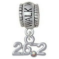 thumbnail image 1 of Marathon - 26.2 with Clear AB Crystal - Walk With Jesus Charm Bead, 1 of 1