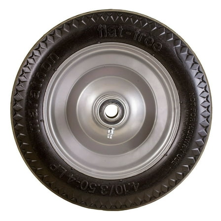Marastar Flat Free Wheel,Polyurethane,300 lb,Gray 30031