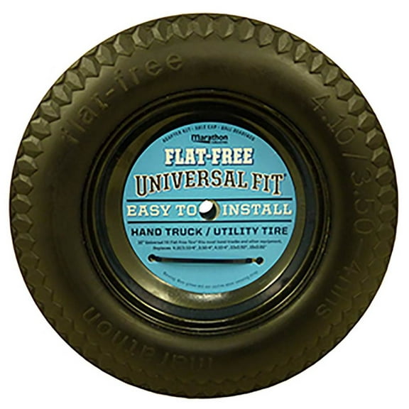 Marathon Tire 4.10/3.50-4 Universal Fit Utility Truck Equipment Flat Free Tire