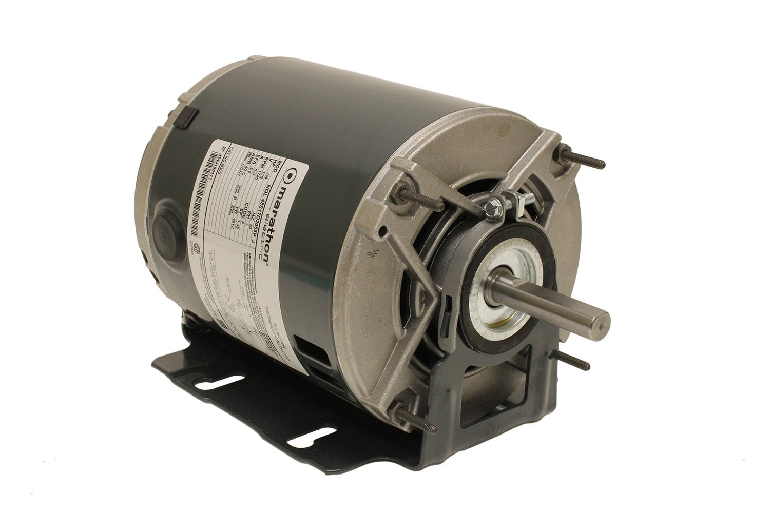 Marathon 48S17D2055 Belt Drive Motor, 1 Split Phase, Open Drip Proof, Resilient Ring Mount, Ball Bearing, 1/4 hp, 1725 RPM, 1 Speed, 115 VAC, 48YZ Frame CA3