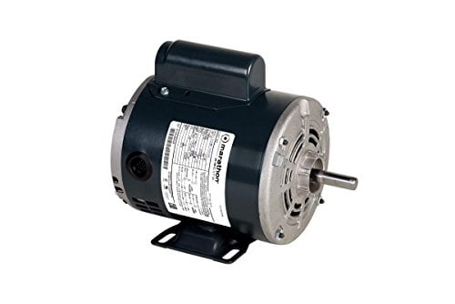 Marathon 56C17D2098 General Purpose Motor, 1 Phase, Open Drip Proof, Rigid Base, Ball Bearing, 1/2 hp, 1800 rpm, 1 Speed, 115/230 VAC, 56 Frame, Capacitor Start