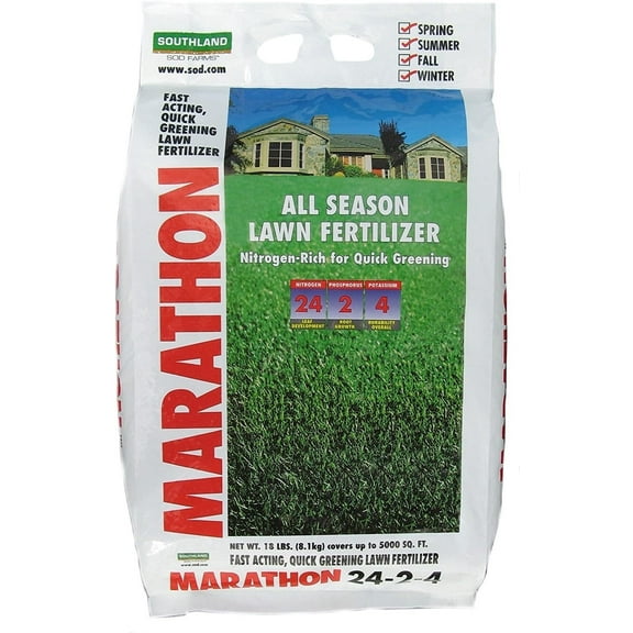 Marathon All Season Lawn Fertilizer Bag 24-2-4 1ea/18lb