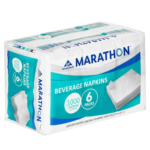 Marathon Beverage Napkins - 3,000 Count