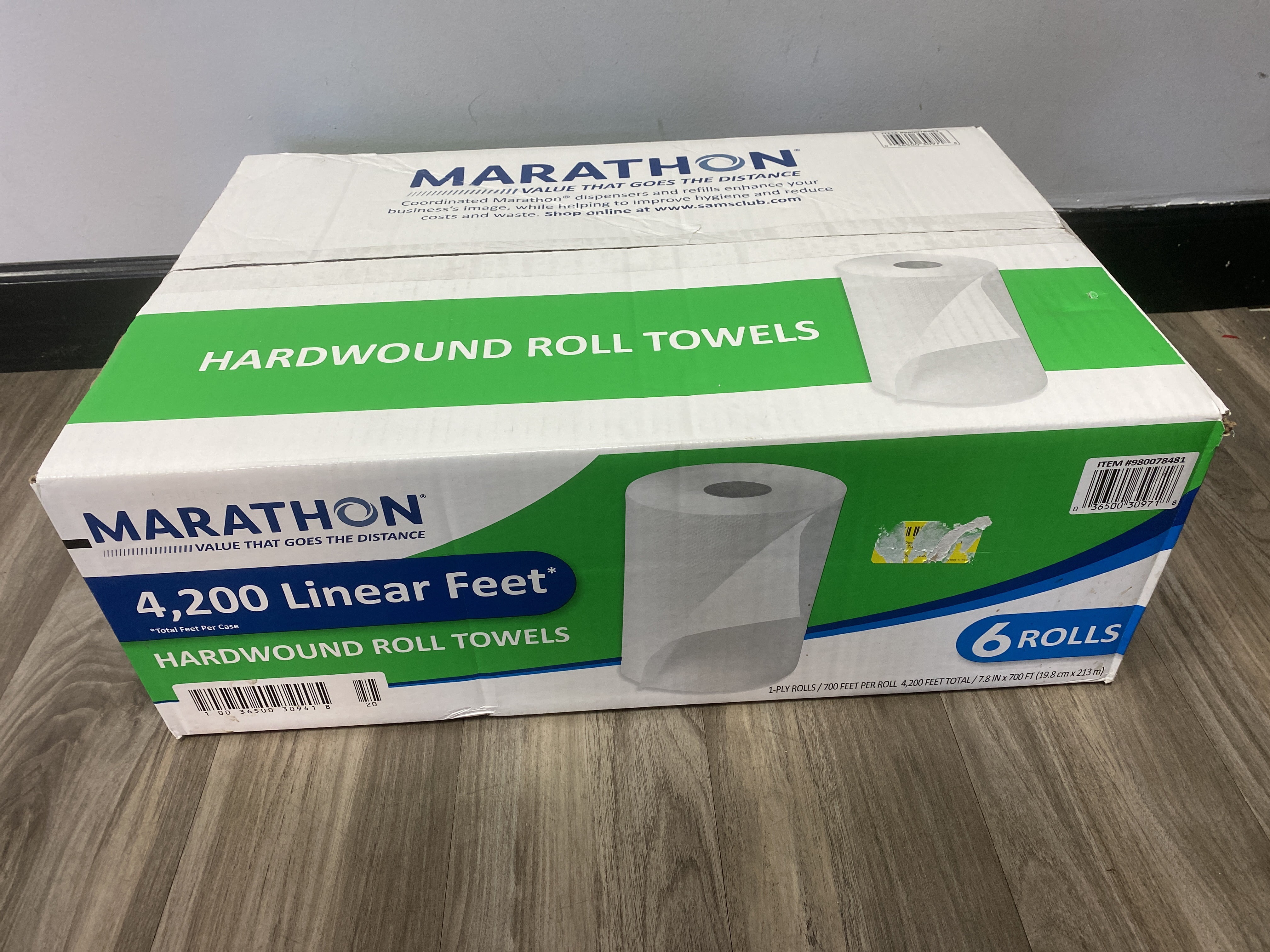 Marathon Dispenser Roll Paper Towels 4200ft (700ft., 6 Rolls)