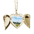 thumbnail image 1 of Marathon Events Long Running Folded Wings Peach Heart Pendant Necklace, 1 of 4
