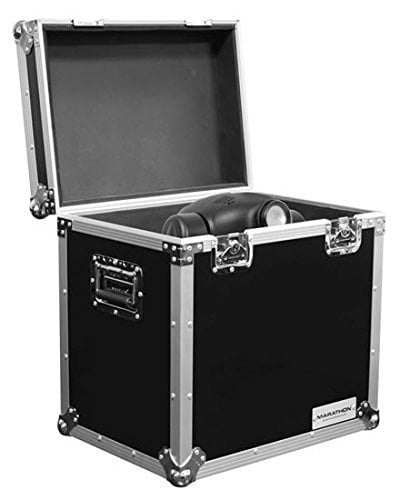 Marathon Flight Road Case MA-DJ12WLT-Standard Holds 2 Turntables In Standard Position 12-Inch Mixer with Low Profile Wheels and Laptop Shelf